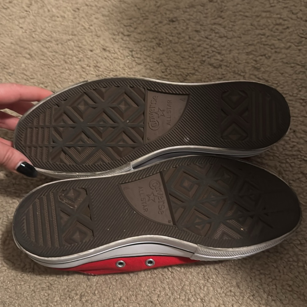 Converse Red Canvas Sneakers - Picture 6 of 6